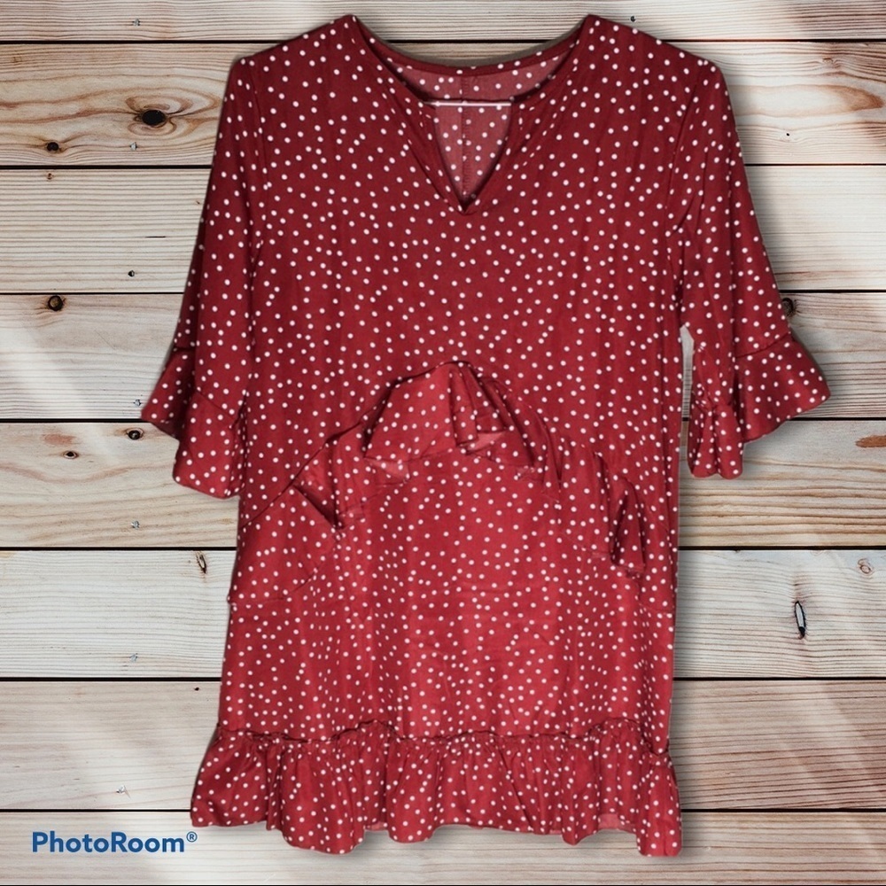 Red polkadot white Cocktail Dress Floral Sleeveless Dresses beach women dress​​​ - Picture 6 of 11
